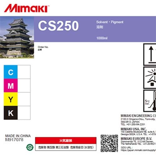 Mimaki Solvent Ink CS250 1L Bottle